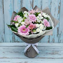 Букет цветов из:  Герберы, Альстромерии и Хризантемы в Цоци-Юрте