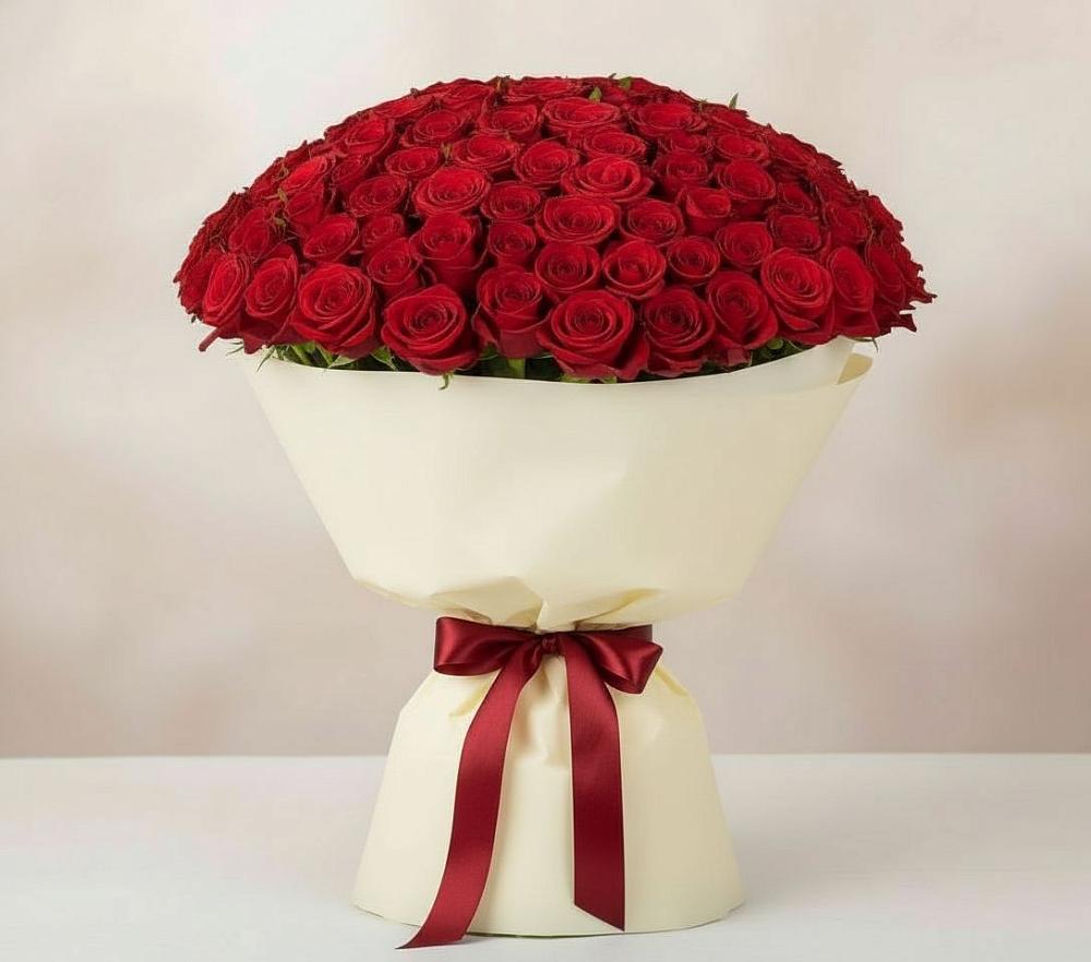 Букет 101 Красная роза Милано в Цоци-Юрте