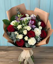 Букет цветов из:  Розы и Альстромерии в Цоци-Юрте