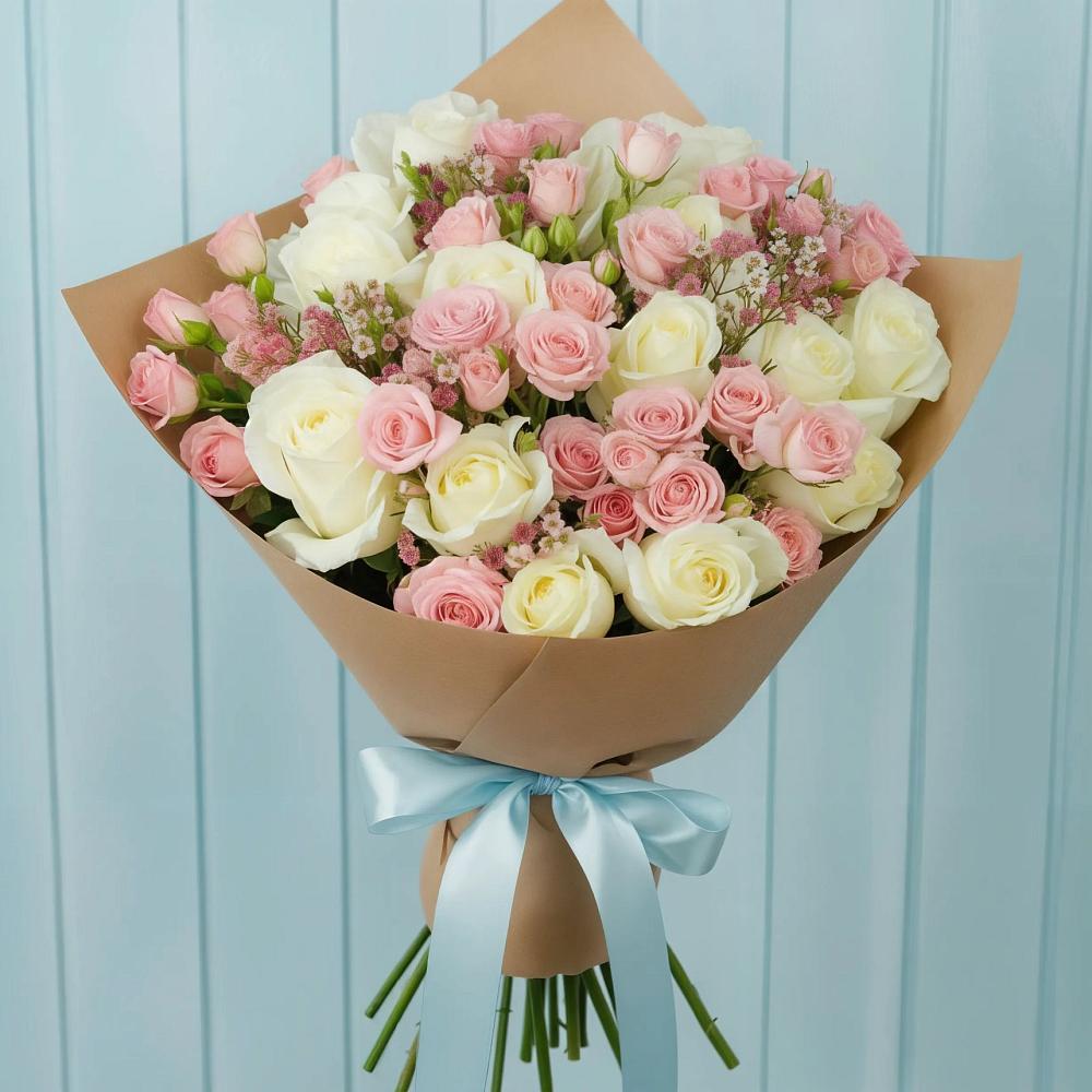 Букет цветов из: Розы в Цоци-Юрте