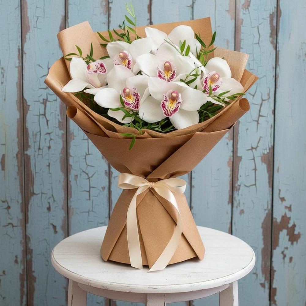 Букет цветов из: Орхидеи и Розы в Цоци-Юрте