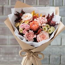 Букет цветов из:  Гвоздики, Хризантемы и Розы в Цоци-Юрте