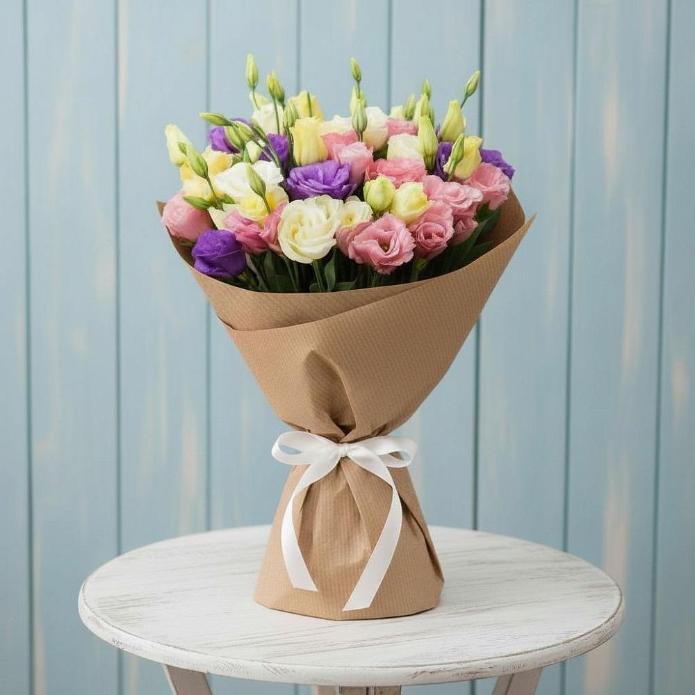 Букет цветов из: Лизиантусы в Цоци-Юрте