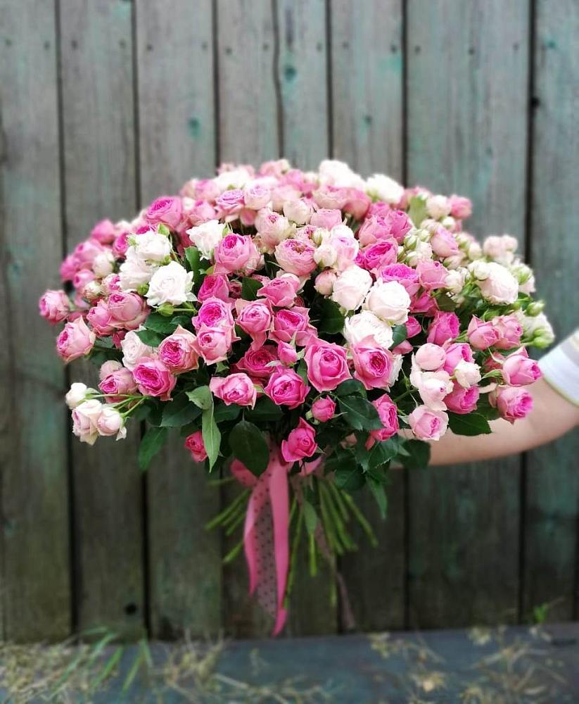 Букет Розовые кустовые розы Натали и Лав Лидия в Цоци-Юрте