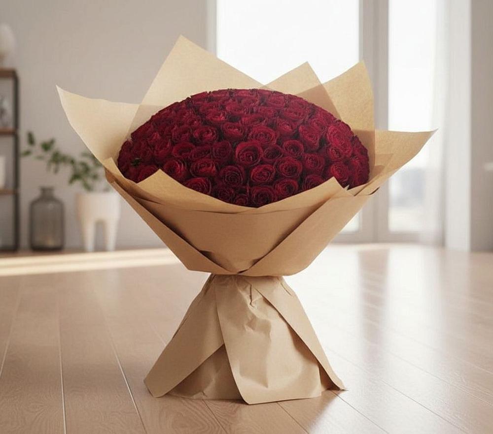 Букет 101 Красная роза в Цоци-Юрте