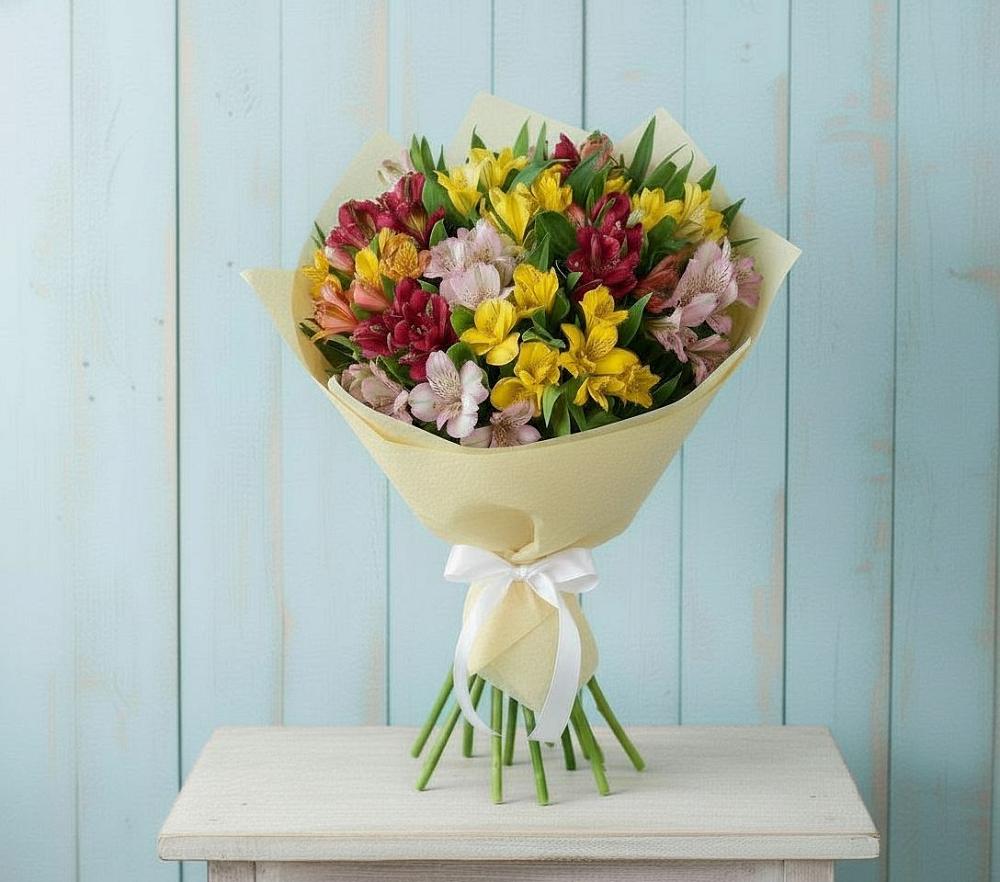 Букет цветов из: Альстромерии в Цоци-Юрте