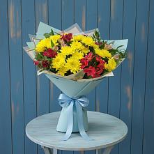 Букет цветов из:  Альстромерии и Хризантемы #REPLACE_PRED# Цоци-Юрте