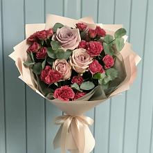 Букет цветов из:  Гвоздики и Розы в Цоци-Юрте