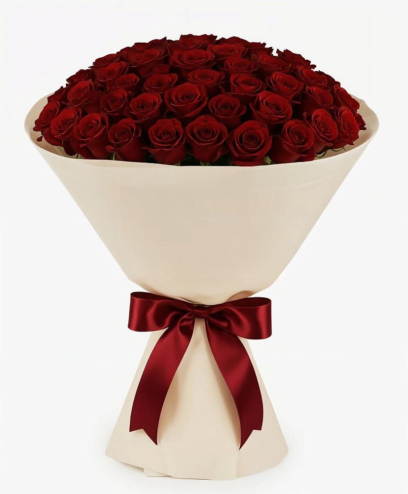 Букет 101 Бордовая роза Блэк Бакарра в Цоци-Юрте