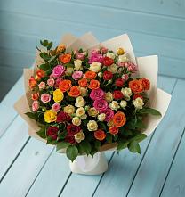Букет Микс из разноцветных кустовых роз #REPLACE_PRED# Цоци-Юрте