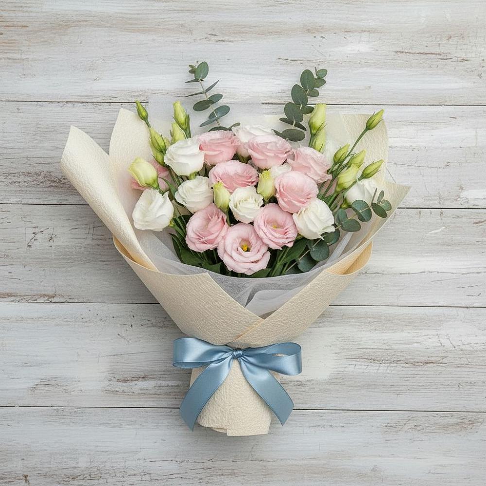 Букет цветов из: Лизиантусы в Цоци-Юрте